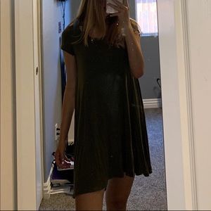 Olive green T-shirt type dress